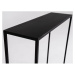 Čierny kovový konzolový stolík 100x30 cm Julita - CustomForm
