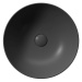 GSI - PURA keramické umývadlo na dosku, Ø 42cm, čierna mat 885126