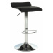 KONDELA Laria New barová stolička čierna / chróm