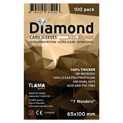 TLAMA games Obaly na karty Diamond Bronze: "7 Wonders" (65x100 mm)