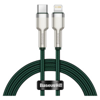 Kábel USB-C cable for Lightning Baseus Cafule, PD, 20W, 1m (green)