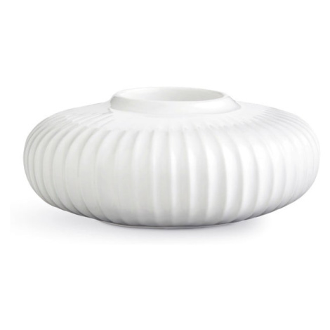 Biely porcelánový svietnik na čajové sviečky Kähler Design Hammershoi, ⌀ 13 cm