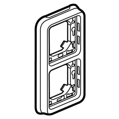 Rámček montážny 2-násobný vertikálny IP55 sivá Plexo (Legrand)