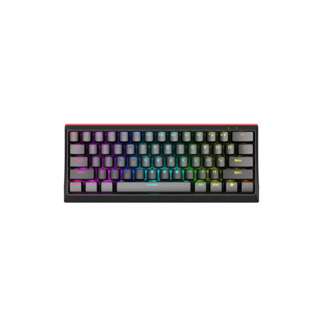Marvo KG962 EN - R, klávesnica US, herná, mechanická typ drátová (USB), čierna, podsvietená, čer