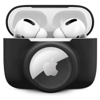 iWant AirPods Pro silikónové puzdro s Airtag vreckom čierne