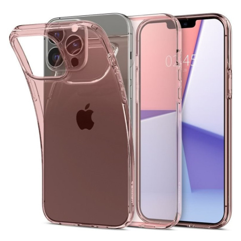 Apple iPhone 13 Pro Max, silikónové puzdro, Spigen Crystal Flex, číre/červenozlaté