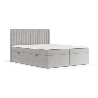 Svetlosivá boxspring posteľ s úložným priestorom 180x200 cm Spencer – Maison de Rêve