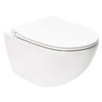 WC závesné VitrA Sento SmoothFlush vrátane sedátka, zadný odpad 7848-003-6147