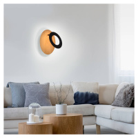 Paul Neuhaus Nevis LED nástenné svietidlo z dreva, okrúhle