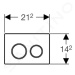 GEBERIT - Omega20 Ovládacie tlačidlo splachovania, biela/pozlátená 115.085.KK.1