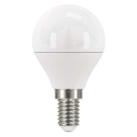 LED žiarovka Emos ZQ1221, E14, 6W, guľatá, číra, neutrálna biela