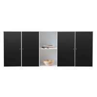 Čiernobiela nástenná komoda Hammel Mistral Kubus, 169 x 69 cm