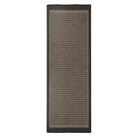 vidaXL Vonkajší koberec s plochým tkaním 80x250 cm tmavohnedý