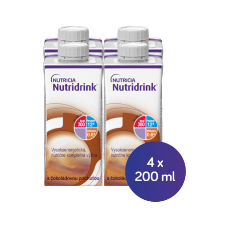 NUTRIDRINK S čokoládovou príchuťou 4 x 200 ml