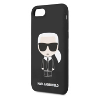 KLHCI8SLFKBK Karl Lagerfeld Full Body Silikonové Pouzdro pro iPhone 8/SE 2020 Black