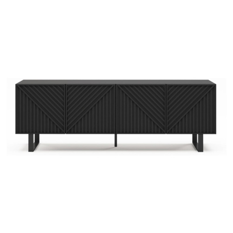 Čierny TV stolík 161x55x35 cm Peta – Marckeric