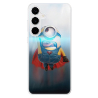 Odolné silikónové puzdro iSaprio - Mimons Superman 02 - Samsung Galaxy S24+