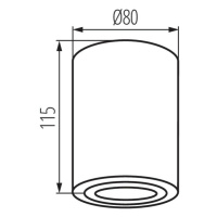 BORD XS DLP-50-B Prisadené svietidlo