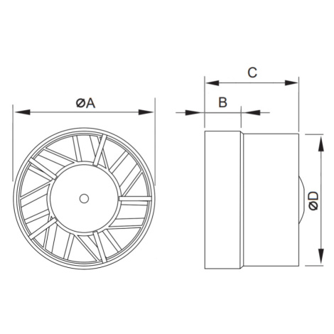 Mexen ZXR, potrubný kúpeľňový ventilátor, priemer 100mm, biela, W9607-100-00