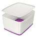 Leitz Úložný box s vekom MyBox, veľkosť L biela/purpurová
