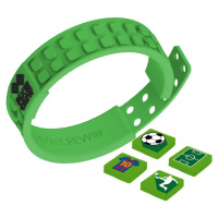 Pixie Crew Futbalový tematický pixelový náramok zelený