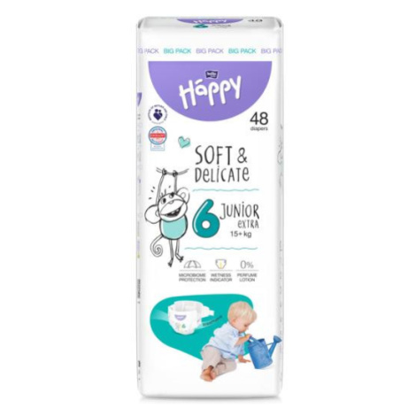 BELLA HAPPY Baby Plienky jednorazové Junior Extra 15+ kg 48 ks