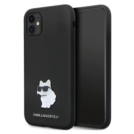 Kryt Karl Lagerfeld KLHCN61SMHCNPK iPhone 11 / Xr 6.1" black hardcase Silicone C Metal Pin (KLHC