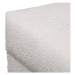 Biely taburet z textílie buklé Ariella – Ropez