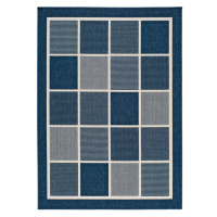 Modrý vonkajší koberec Universal Nicol Squares, 160 x 230 cm