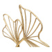 Dekorácia v zlatej farbe Mauro Ferretti Leaf Glam, výška 35 cm