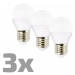 ECOLUX LED žiarovka Ecolux 3-pack, miniglobe, 6W, E27, 3000K, 450lm, 3ks