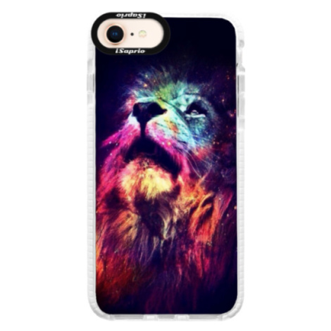 Silikónové púzdro Bumper iSaprio - Lion in Colors - iPhone 8