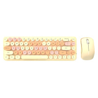 Klávesnica Wireless keyboard + mouse set MOFII Bean 2.4G (Milk Tea)