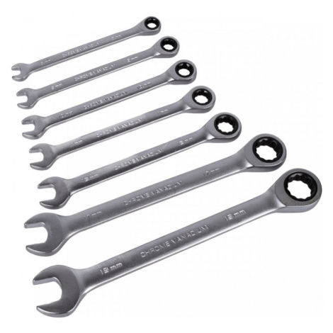 Sada očkoplochých račňových kľúčov 7 ks, 8 - 19 mm - HT192601 Hoteche