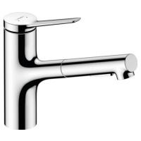 Drezová batéria Hansgrohe Zesis M33 s vyťahovacou spŕškou, 2 prúdy chróm 74821000