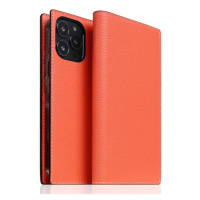 SLG Design puzdro D8 Neon Full Grain Leather Diary pre iPhone 14 Pro Max - Coral