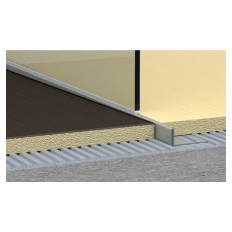 Lišta pravá Havos kartáčovaný, nerez, dĺžka 100 cm, výška hrany 10 mm, SPNRZK10100P