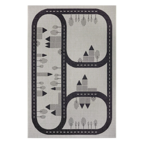 Krémovobiely detský koberec Ragami Roads, 80 x 150 cm
