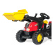 Šlapací traktor s prívesom a lyžicou Rolly Toys 023127 červený