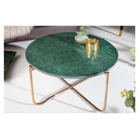 LuxD Dizajnový konferenčný stolík Tristen 62 cm mramor zelený