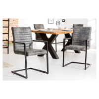 LuxD 20722 Dizajnová konzolová stolička Imperium, vintage sivá