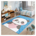 Modrý koberec s pandou