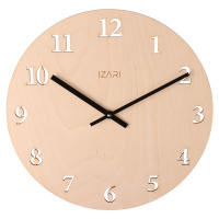 IZARI brezové numerické hodiny 34 cm - čierne ručičky