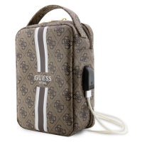 Guess PU 4G Printed Stripes Travel Universal Bag Brown