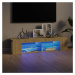 vidaXL TV skrinka s LED svetlami dub sonoma 135x39x30 cm