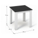 KONDELA Kraz jedálenský stôl 80x80 cm biela / čierna