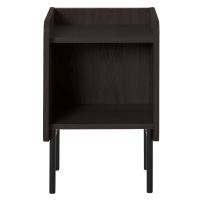 Čierny nočný stolík v dekore duba s poličkami Wrap – Bonami Selection