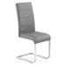 HALMAR K85 jedálenská stolička sivá / chróm