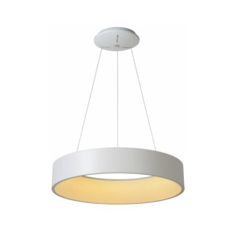 LUCIDE TALOWE LED Pendant D60cm 42W 3000K White, závěsné svítidlo, lustr (Fulgur)