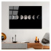 Sklenený obraz 100x70 cm Moon Phases - Wallity